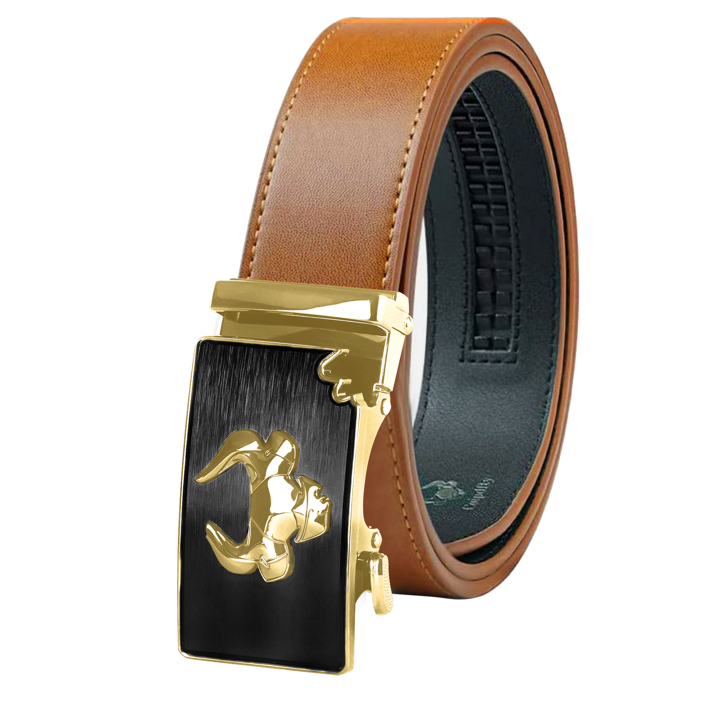 Cowboy Style Leather Belt for Men, Italian Real Solid Leather, Casual Jeans Belt".