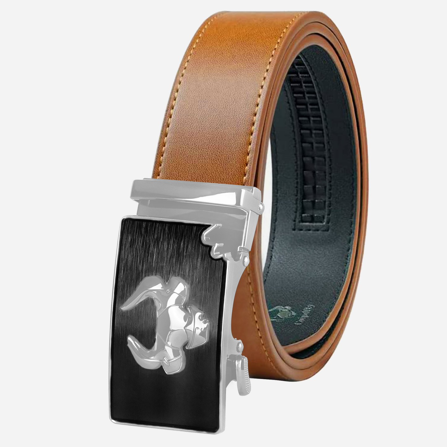Cowboy Style Leather Belt for Men, Italian Real Solid Leather, Casual Jeans Belt".