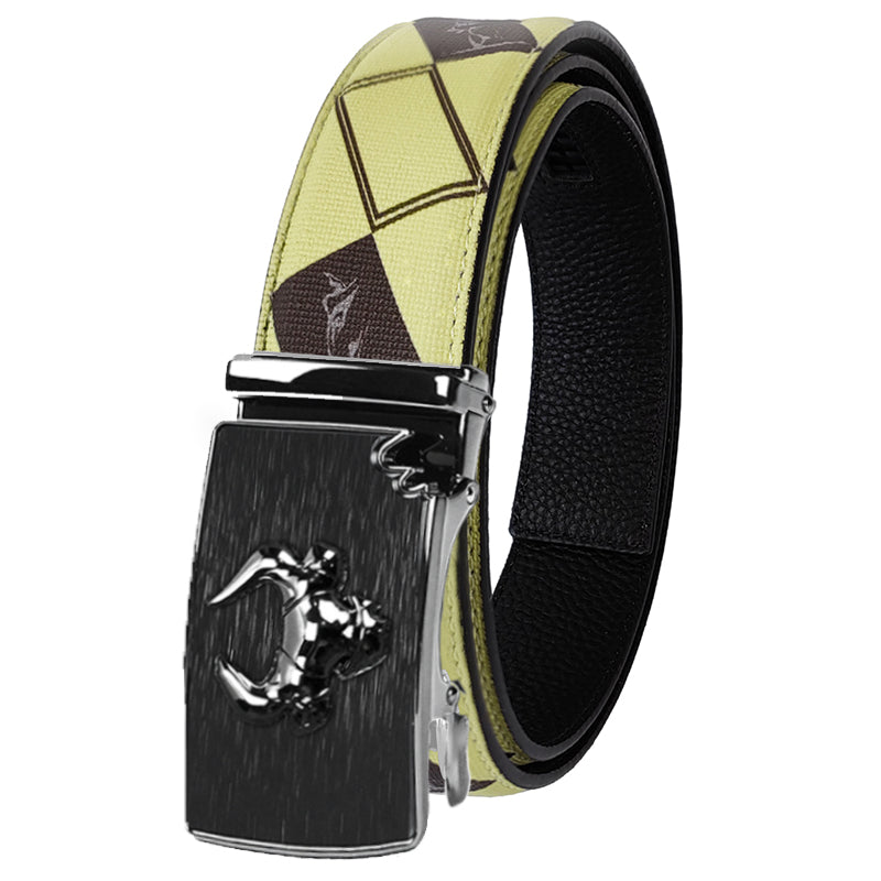 Luxury Brilliance: Men's High-End Embossed Texture Belt