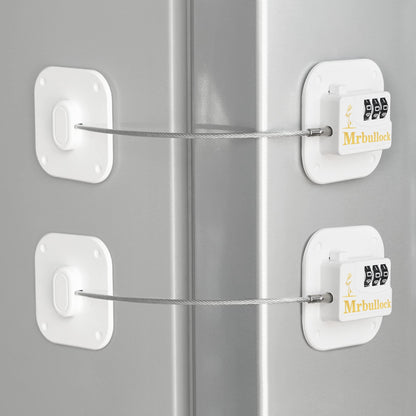 2 Pack Refrigerator Lock Fridge Locks for Kids Keyless Child Safety Cabinet Locks for Cabinets Closets Drawers Window Electrical Appliances