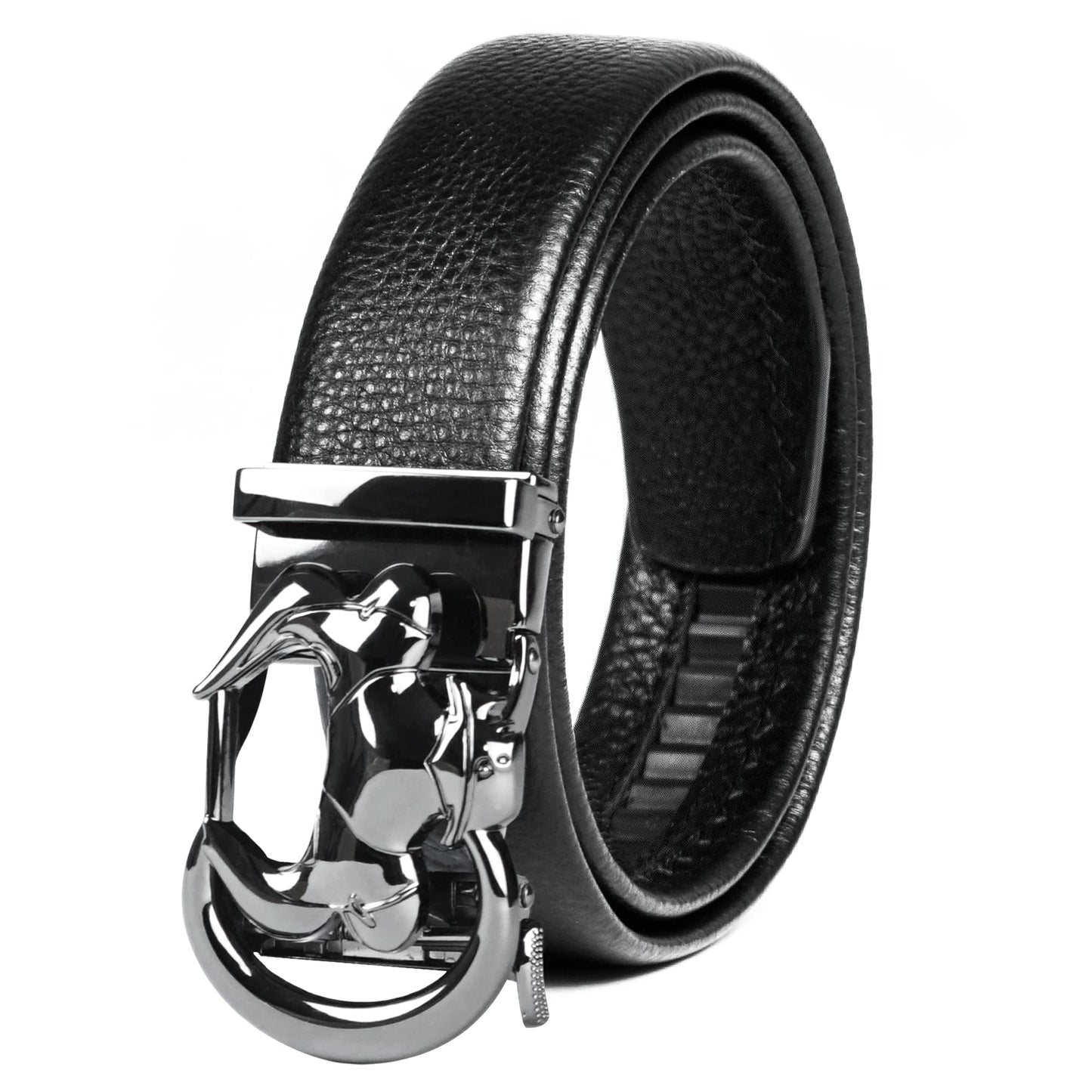 Coipdfty men's automatic buckle belt with black bull
