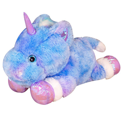 Vibrant Rainbow Unicorn Stuffed Animal - Eye-Catching Fun for Delightful Cuddles