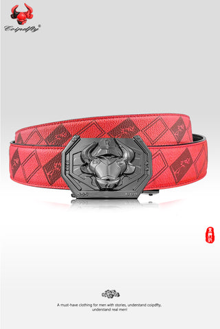 [ 509 ] Decisive Version: Red Floral Check Belt
