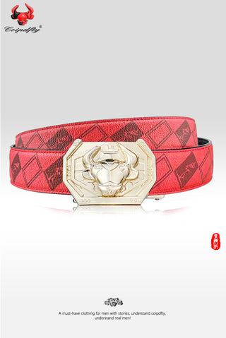 [ 509 ] Decisive Version: Red Floral Check Belt