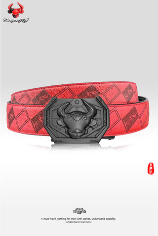[ 509 ] Decisive Version: Red Floral Check Belt
