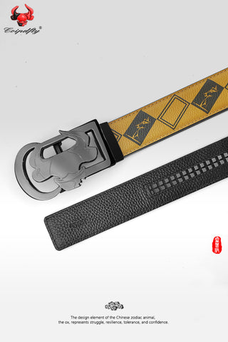 [ 40 ] Insight Edition: Brown and Camel Floral Checkered Belt