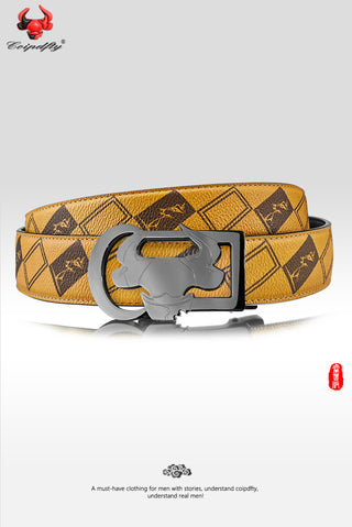 [ 40 ] Insight Edition: Brown and Camel Floral Checkered Belt