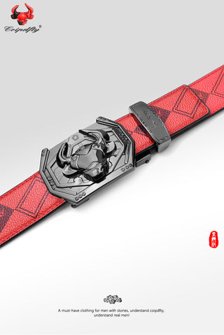 [ 509 ] Decisive Version: Red Floral Check Belt