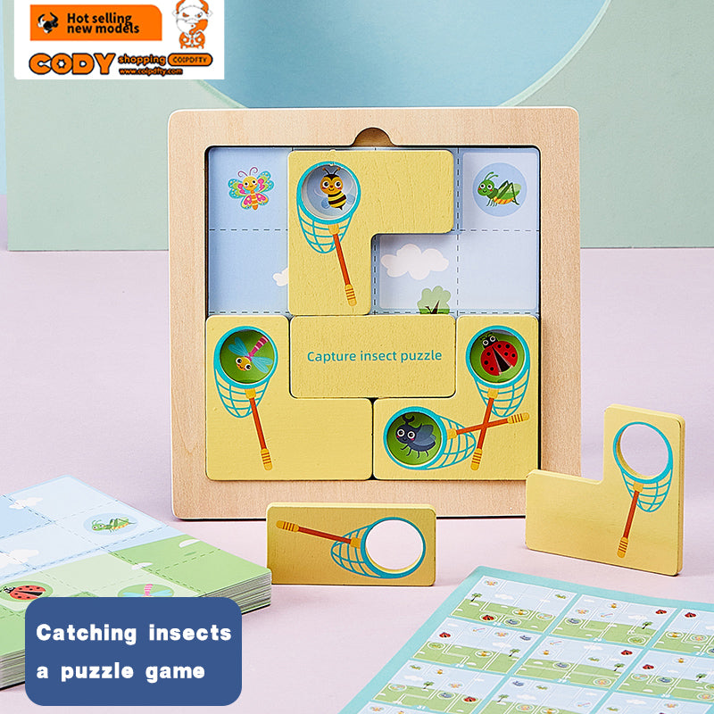Bug Hunt Puzzle Game: Educational Brain Teaser for Kids, Perfect Gift for Boys and Girls
