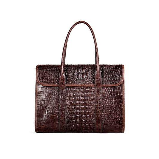 Coipdfty Hign End Luxury Men Crocodile Pattern Leather Laptop Handbag Briefcase Bag
