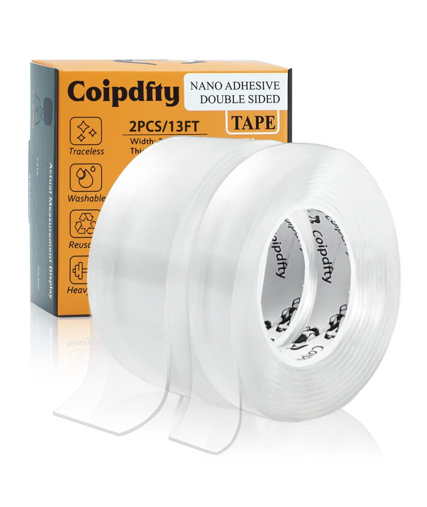Non-marking washable double-sided tape reusable