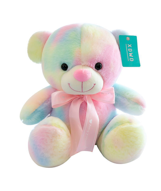 New Rainbow Bear Plush Toy - Adorable Huggable Teddy Bear Stuffed Animal