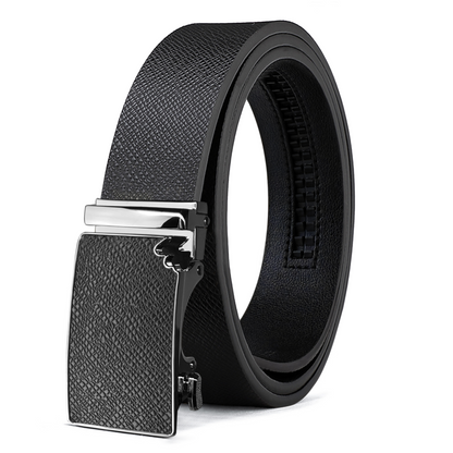 New product:Black Leather Silver Missing Corner Design - Unleashing Style with Elegance