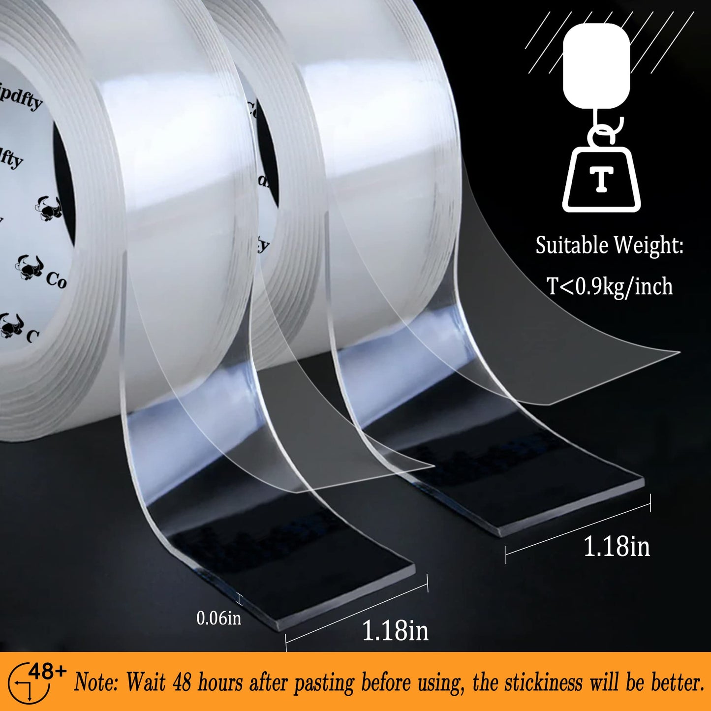 Non-marking washable double-sided tape reusable