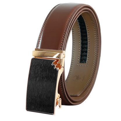Black Buckle Belt, Two-Layer Cowhide, Cowhide Belt, Genuine Leather Belt