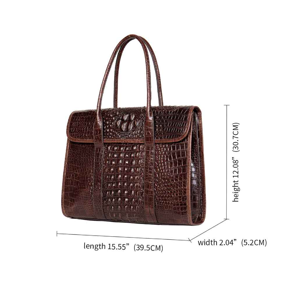 Coipdfty Hign End Luxury Men Crocodile Pattern Leather Laptop Handbag Briefcase Bag