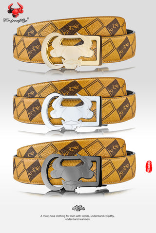 [ 40 ] Insight Edition: Brown and Camel Floral Checkered Belt