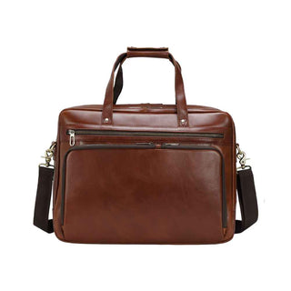 [ On Sale ] Coipdfty Real Leather 15.6 inch Laptop Bag Waterproof Business Briefcase For Daily Work