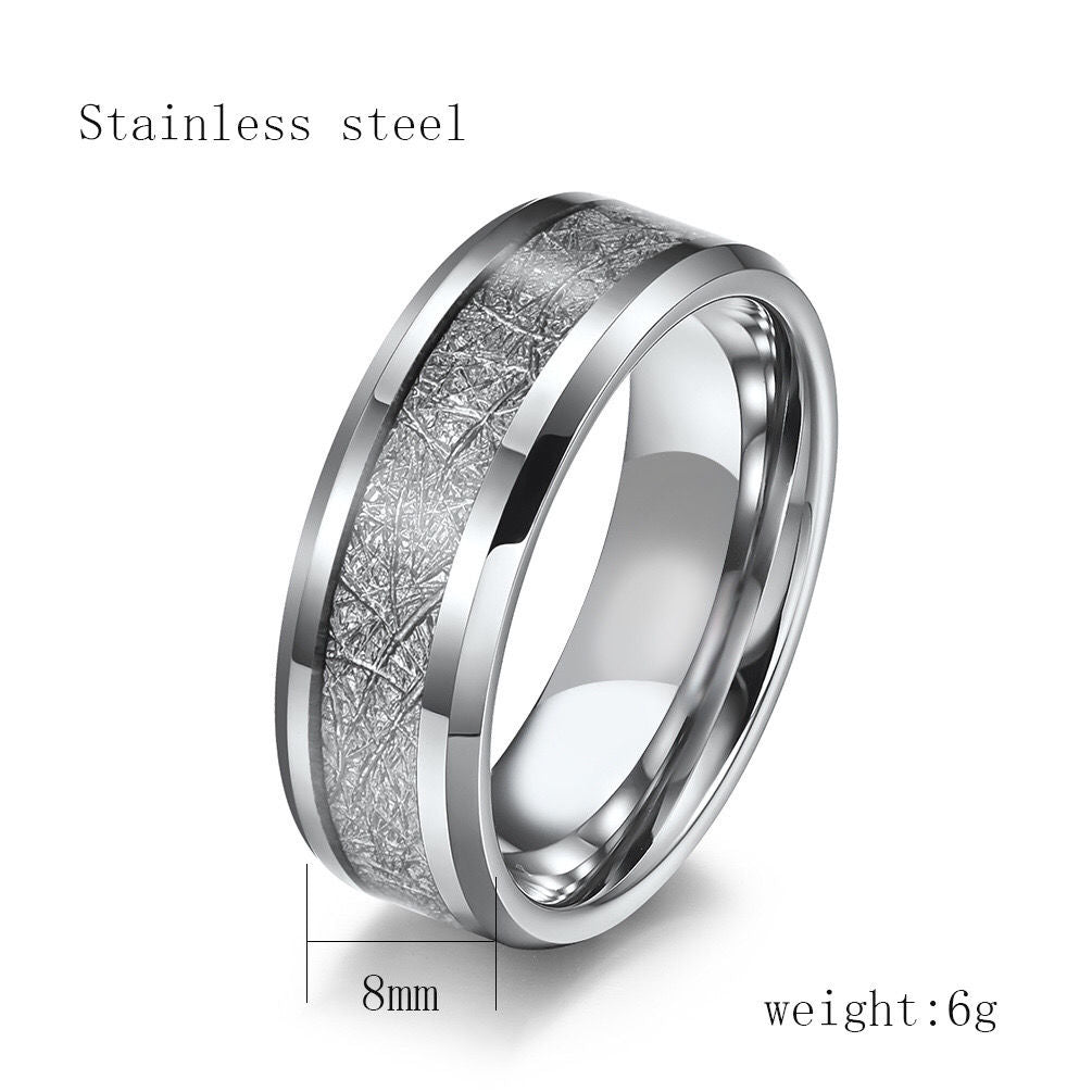 High Fashion Frost Pattern Ring - Stylish Unisex Titanium Steel Ring