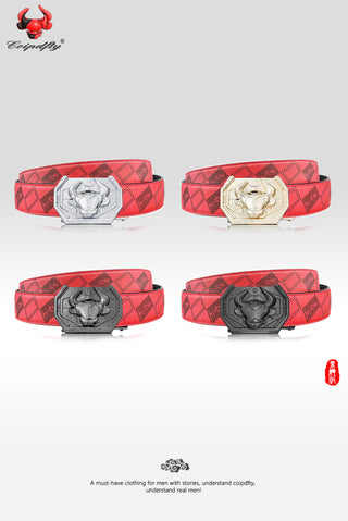 [ 509 ] Decisive Version: Red Floral Check Belt
