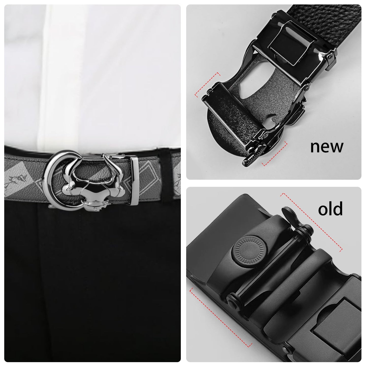 Elevate Your Style: Innovative COIPDFTY Shine Men's Belt Collection