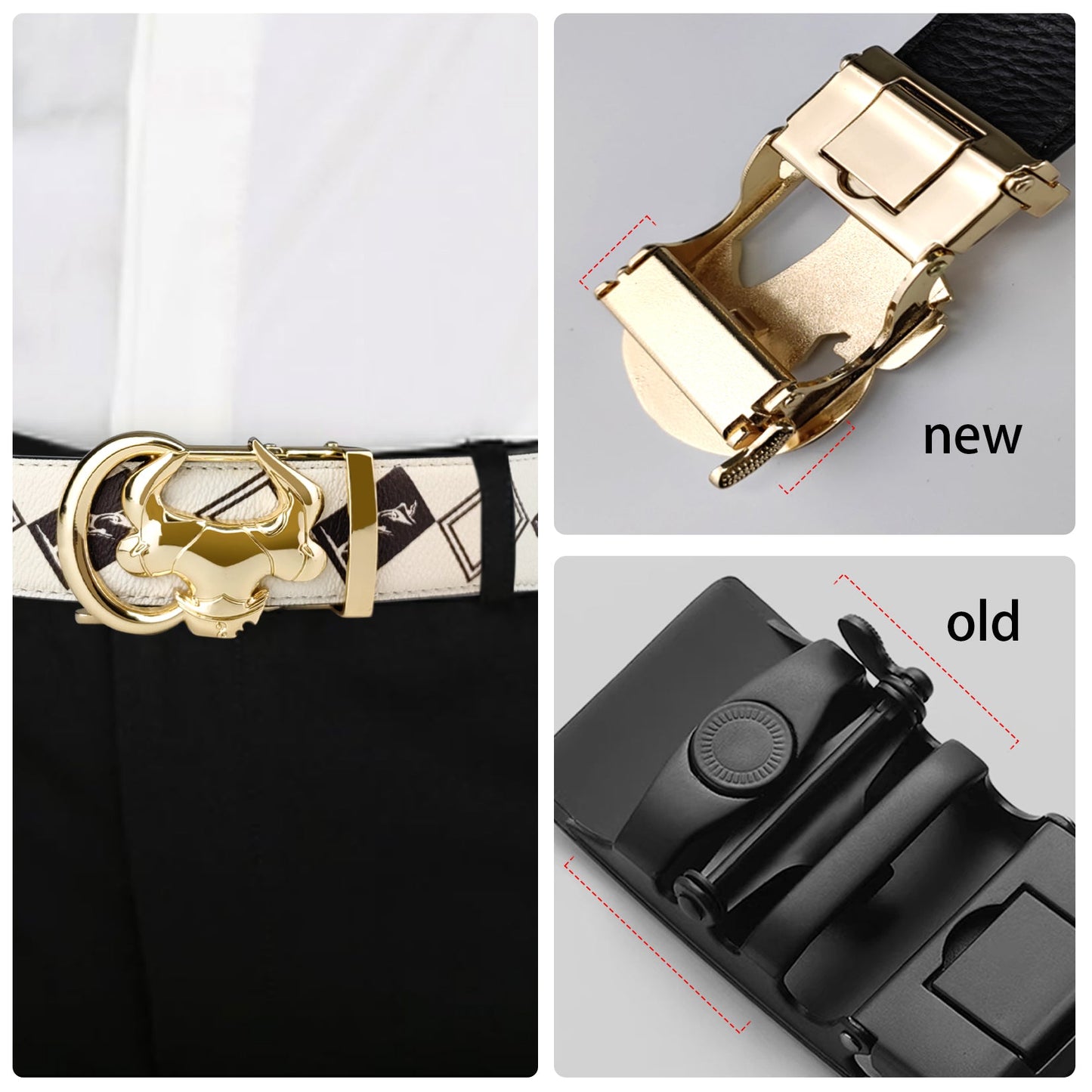 "Luxury at Your Waist: Creative Men's Fashion Belts by COIPDFTY Shine"