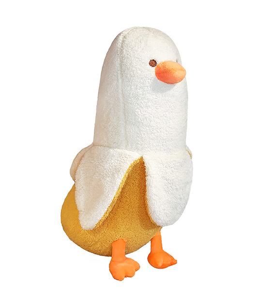 Banana Duck Plush Toy - Adorable 35.5" Hugging Plush Pillow for Girls and Boys in Vibrant Yellow