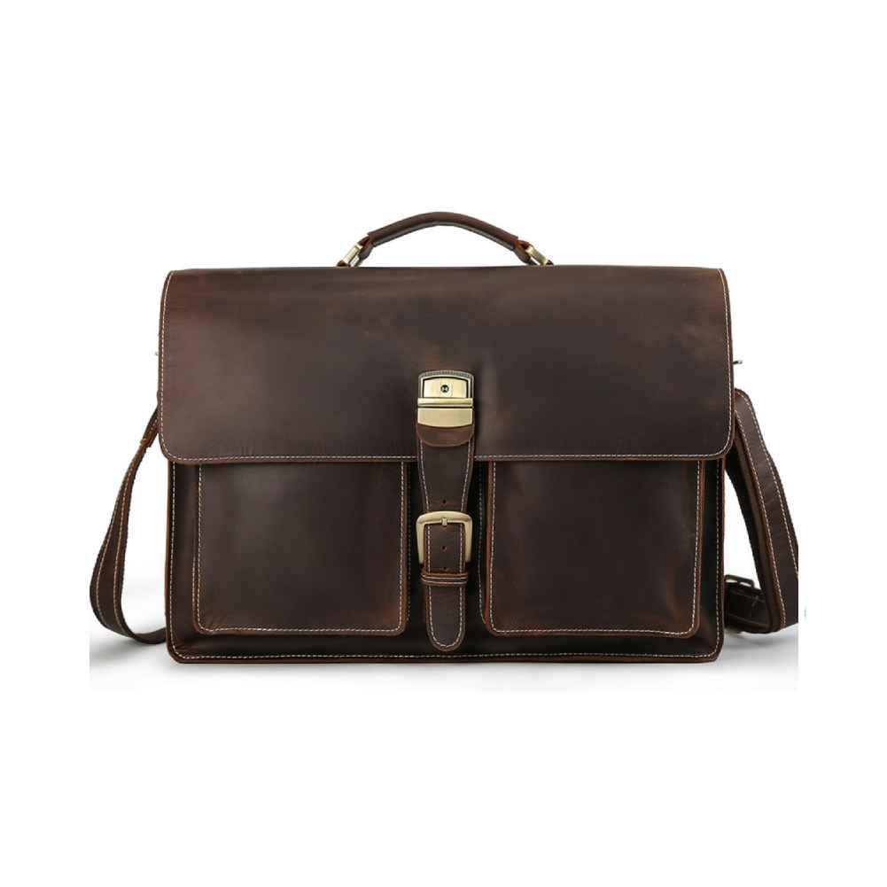 Coipdfty New Arrival Genuine Leather Laptop Bag Briefcase For Men