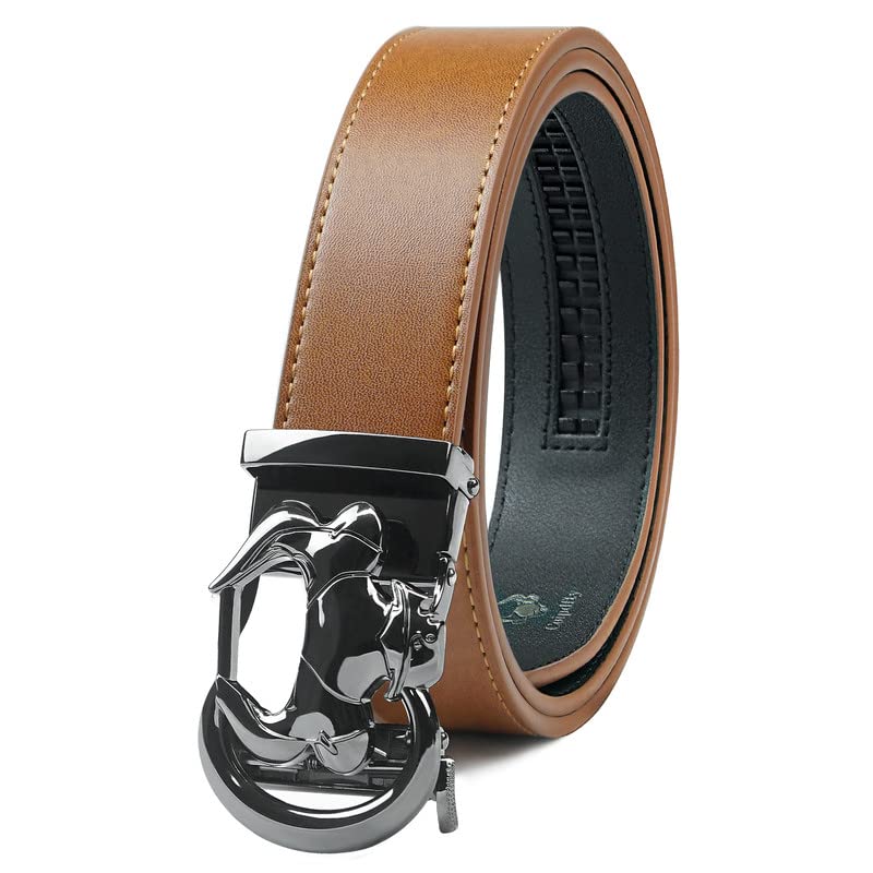 Cowboy Style Leather Belt for Men, Italian Real Solid Leather, Casual Jeans Belt