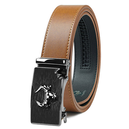 Cowboy Style Leather Belt for Men, Italian Real Solid Leather, Casual Jeans Belt".