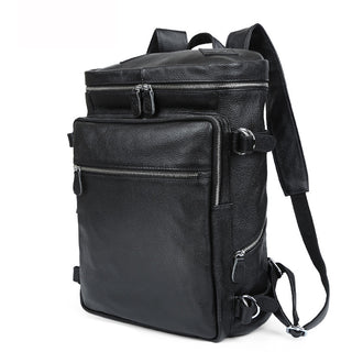 [ On Sale ] Large capacity men's crazy horse leather 15.6-inch backpack laptop backpack for travel