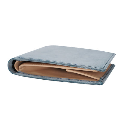 Japan Style Luxury Vegetable Leather Wallet Men Top Grain Genuine Leather Wallet With Coin Pocket