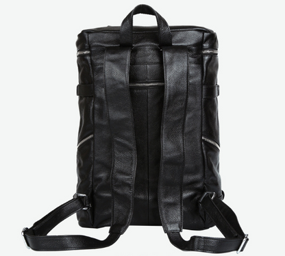 Large capacity men's crazy horse leather 15.6-inch backpack laptop backpack for travel