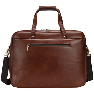 [ On Sale ] Coipdfty Real Leather 15.6 inch Laptop Bag Waterproof Business Briefcase For Daily Work