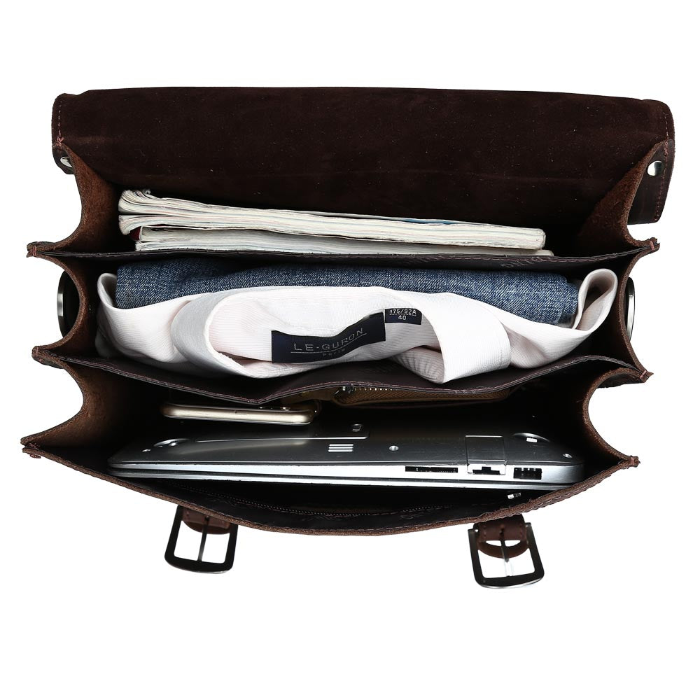 Vintage Large Capacity Crazy Horse Leather Backpack Convertible Briefcase Messenger Bag Genuine Leather Travel Backpack