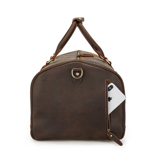 Large Capacity Vintage Style Genuine Leather Travel Bag Real Cow Hide Duffel BagLarge For Man