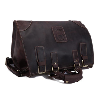 Custom Logo Vintage Weekender Duffle Bag Mens Crazy Horse Leather Travel Bag