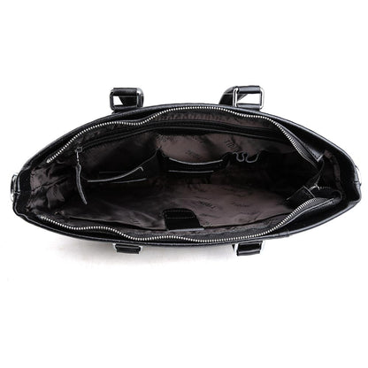 Coipdfty Leather Handbag Business Office Briefcase Genuine Leather Laptop Bag For Men