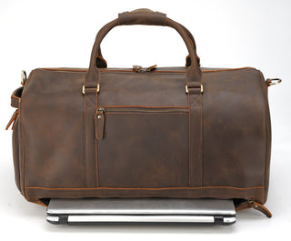 Large Capacity Vintage Style Genuine Leather Travel Bag Real Cow Hide Duffel BagLarge For Man