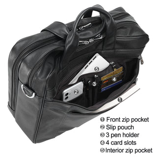 [ On Sale ] Coipdfty High Quality Black Mens Business Tote Bag Leather Briefcase Lawyer Leather Briefcases for Men