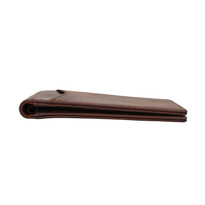 Vintage Men RFID Blocking Slim Full Grain Genuine Leather Short Wallet