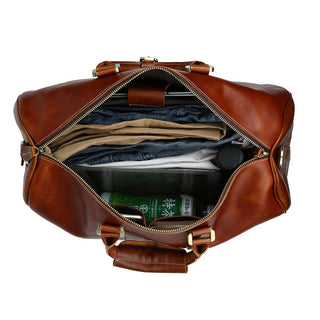 Waterproof Oil Wax Cow Hide Weekend Bags Men Genuine Leather Travel Bag