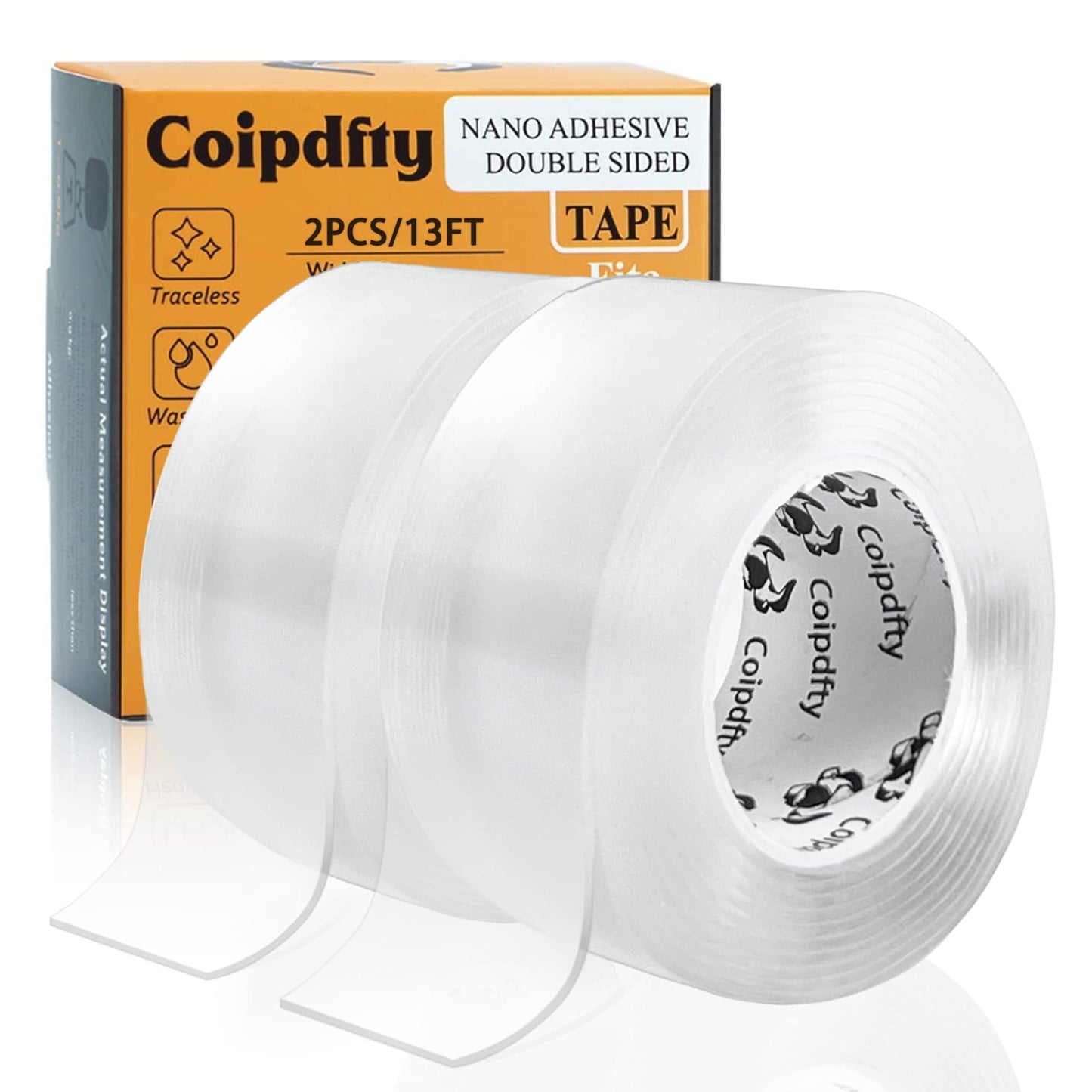 Non-marking washable double-sided tape reusable