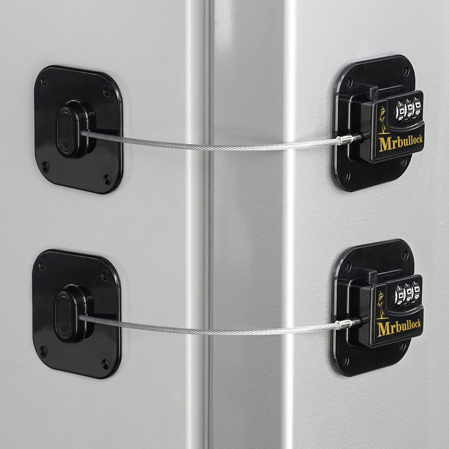 Refrigerator Lock Combination 2 Pack Fridge Locks for Adults Mini Fridge  Lock
