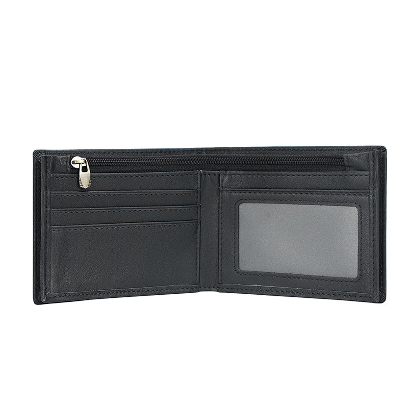 Hot Selling OEM Genuine cow leather Short wallet Durable Dark Brown Leather Wallet For Men