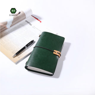 [ On Sale ] Luxury Genuine Leather Notebook Cover Travellers Vegetable Leather Diary Journal Notebook Cover WIth Card Slot