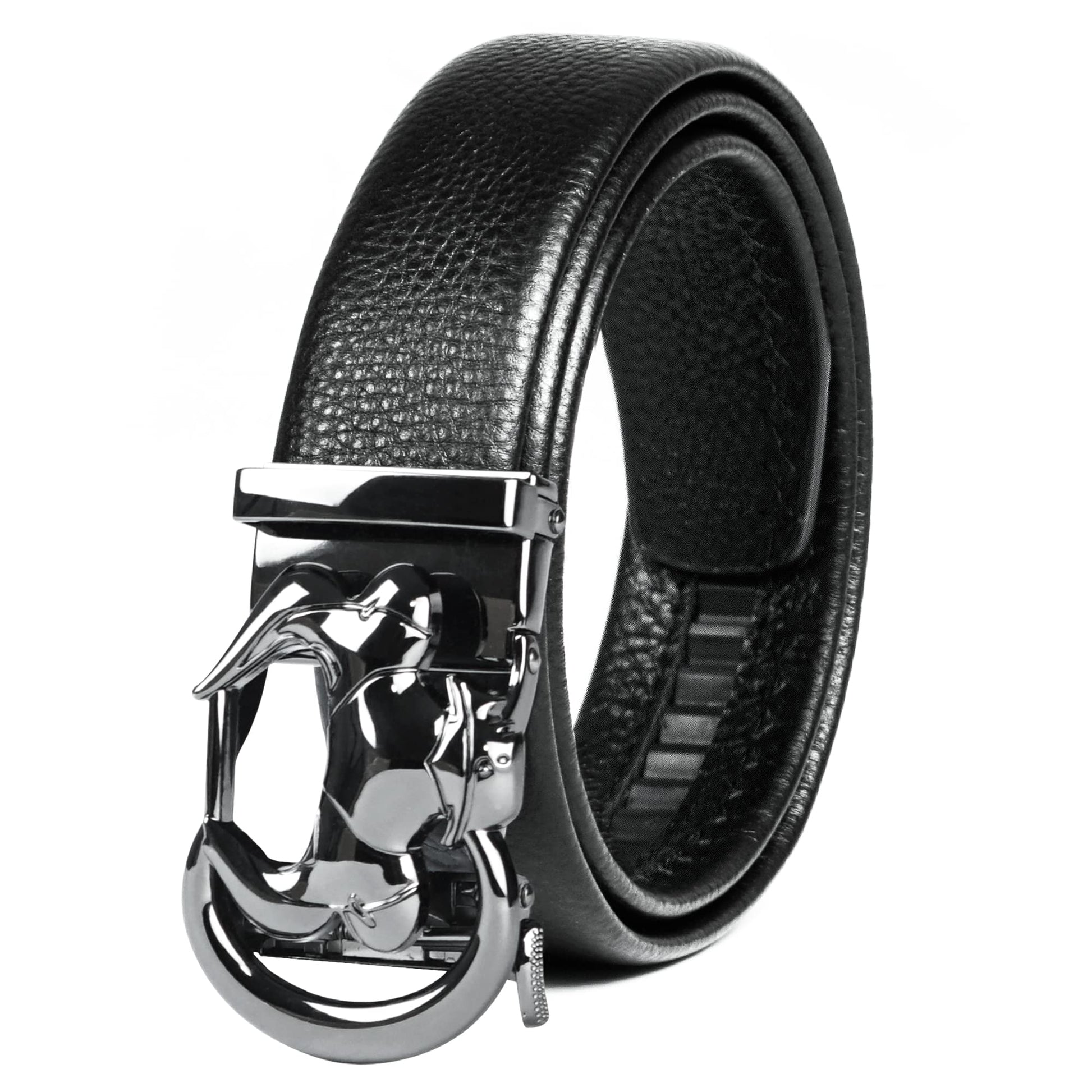 Coipdfty men's automatic buckle belt with black bull 