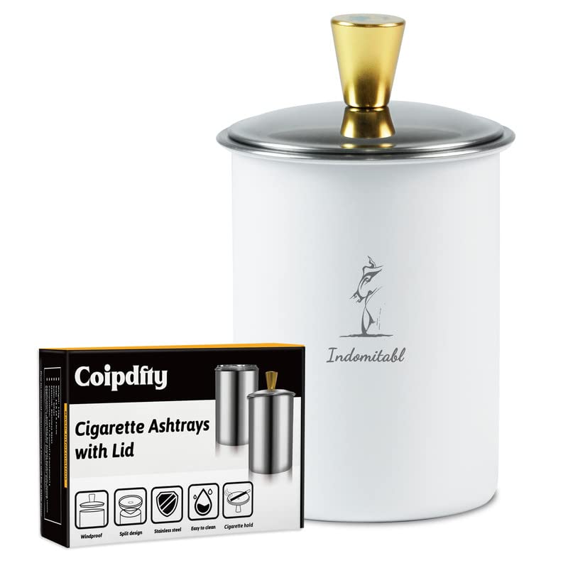 Coipdfty Stainless Steel Small Drum Ashtray